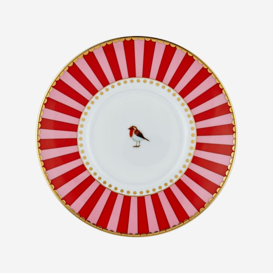 Porselen Kahve Fincanı 125 Ml Love Birds Kırmızı