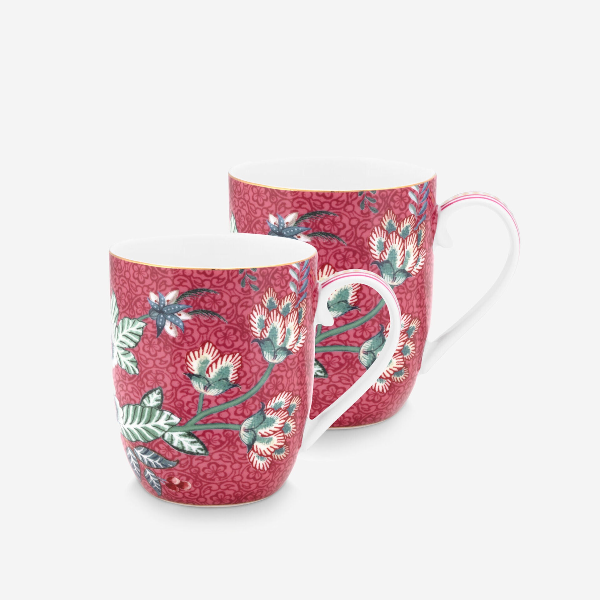 Flower Festival Kırmızı İkili Küçük Mug Seti 145 ml.